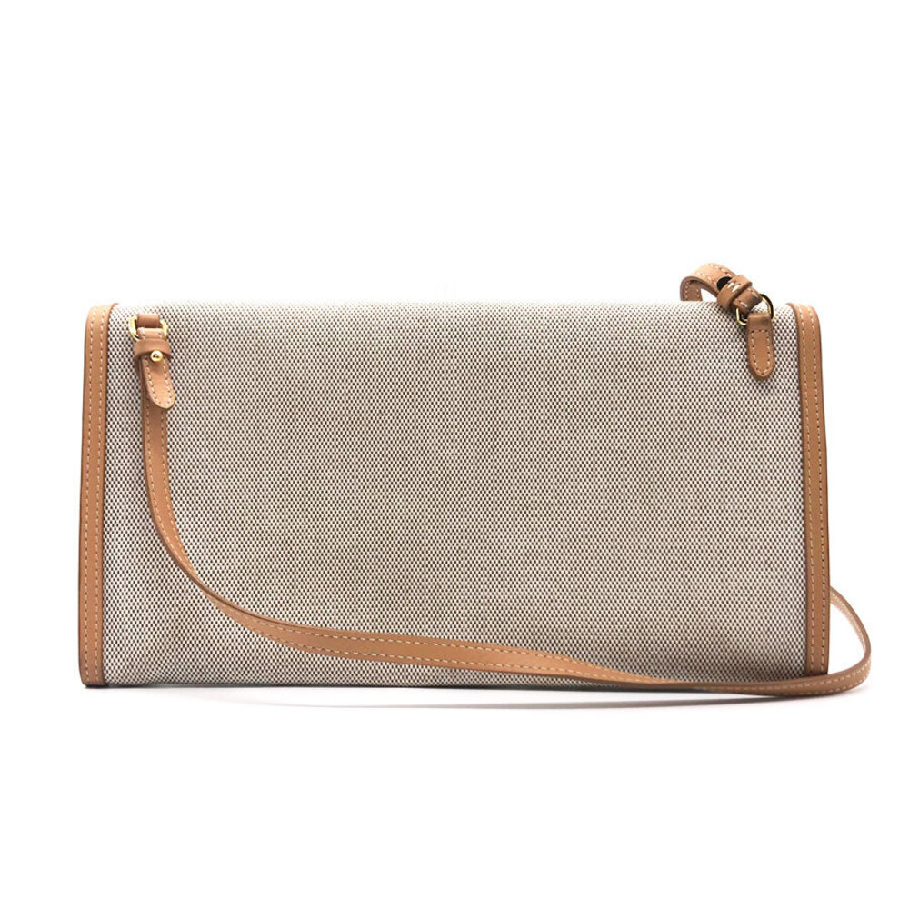 Burberry Handbag Shoulder Bag Beige Tan Canvas - Picture 2 of 4